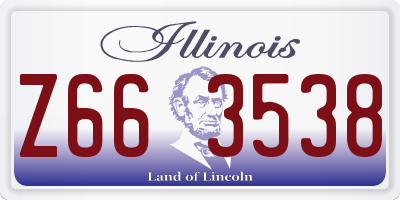 IL license plate Z663538