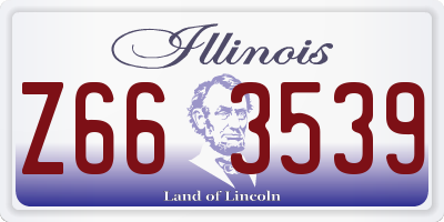 IL license plate Z663539