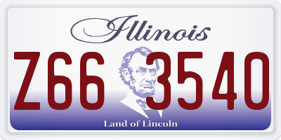 IL license plate Z663540