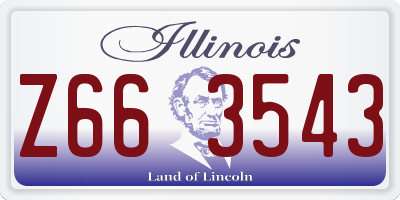 IL license plate Z663543