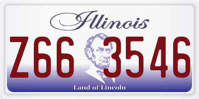 IL license plate Z663546
