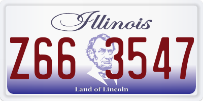 IL license plate Z663547