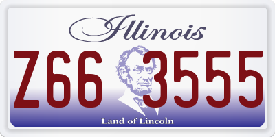 IL license plate Z663555