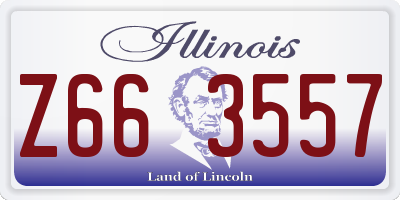IL license plate Z663557