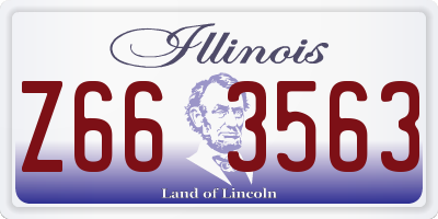 IL license plate Z663563