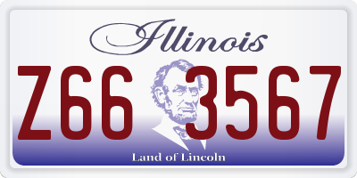 IL license plate Z663567