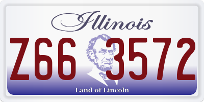 IL license plate Z663572
