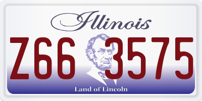 IL license plate Z663575