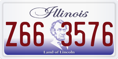IL license plate Z663576