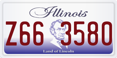 IL license plate Z663580