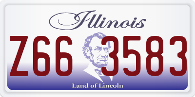 IL license plate Z663583