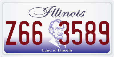 IL license plate Z663589
