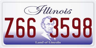 IL license plate Z663598