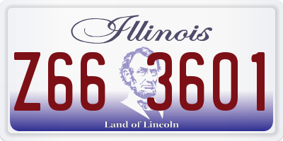 IL license plate Z663601