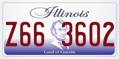 IL license plate Z663602
