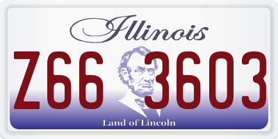 IL license plate Z663603