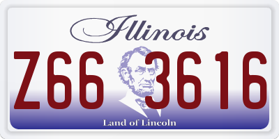 IL license plate Z663616