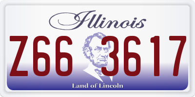 IL license plate Z663617