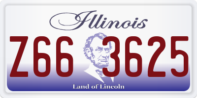 IL license plate Z663625