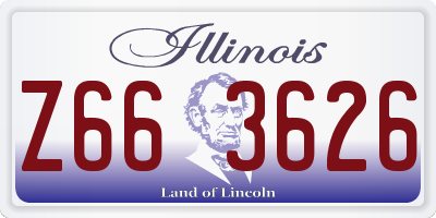 IL license plate Z663626