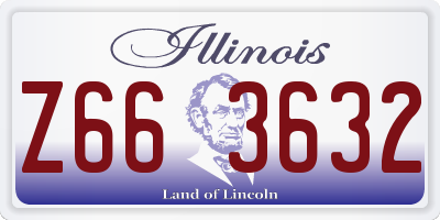 IL license plate Z663632