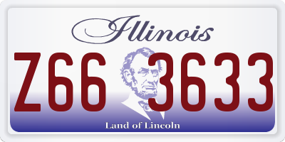 IL license plate Z663633