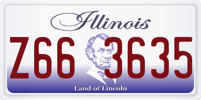 IL license plate Z663635
