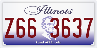 IL license plate Z663637
