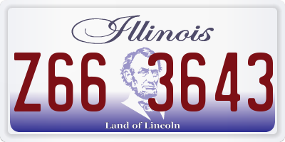 IL license plate Z663643