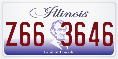 IL license plate Z663646
