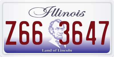 IL license plate Z663647