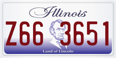 IL license plate Z663651