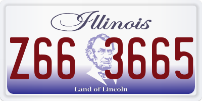 IL license plate Z663665