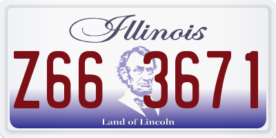 IL license plate Z663671