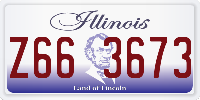 IL license plate Z663673