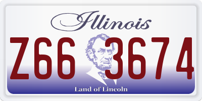 IL license plate Z663674