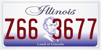 IL license plate Z663677