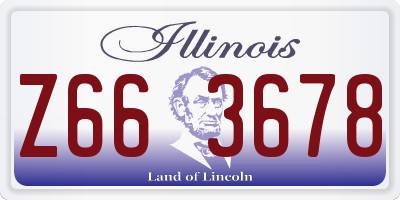 IL license plate Z663678