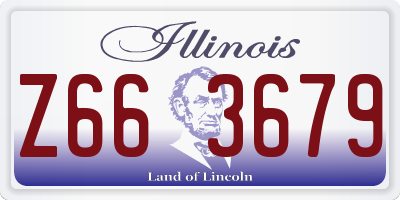 IL license plate Z663679