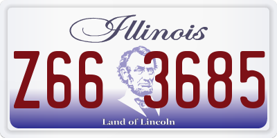 IL license plate Z663685