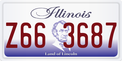 IL license plate Z663687