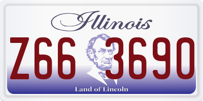 IL license plate Z663690
