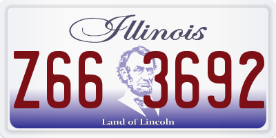 IL license plate Z663692