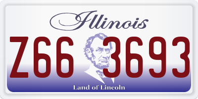 IL license plate Z663693