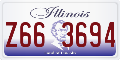 IL license plate Z663694