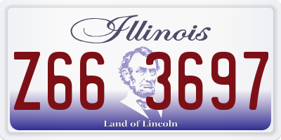 IL license plate Z663697