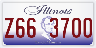 IL license plate Z663700