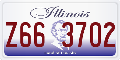 IL license plate Z663702