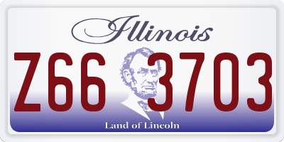 IL license plate Z663703