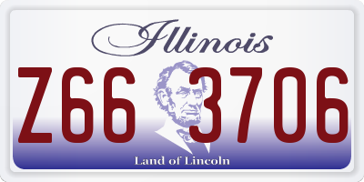 IL license plate Z663706